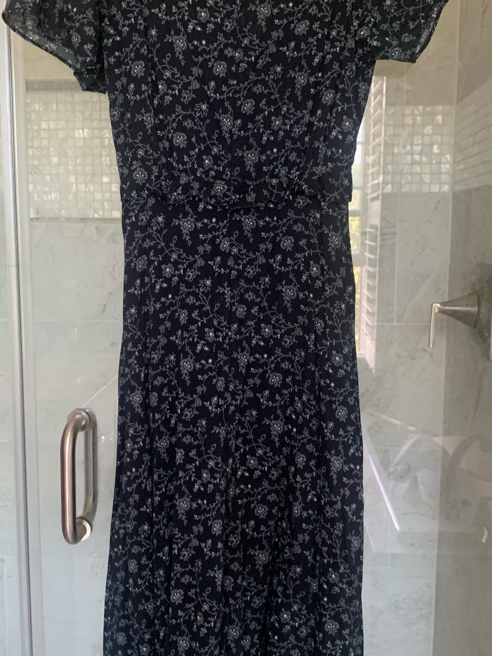 Madewell Ruffled Tiered Midi Dress in Dotted Vines